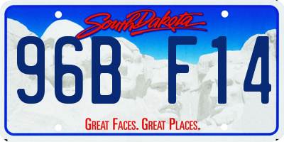 SD license plate 96BF14
