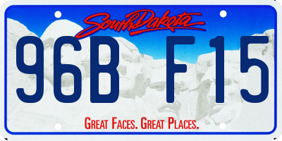 SD license plate 96BF15