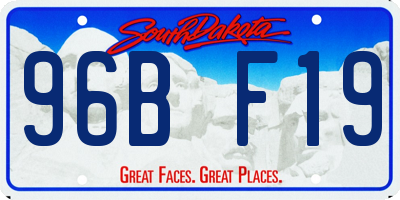 SD license plate 96BF19