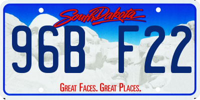 SD license plate 96BF22