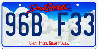 SD license plate 96BF33