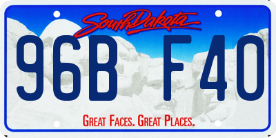 SD license plate 96BF40
