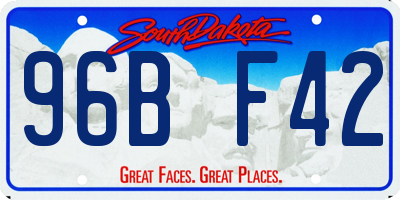 SD license plate 96BF42