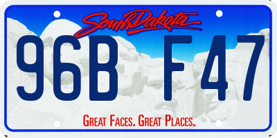 SD license plate 96BF47