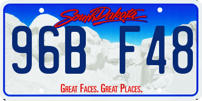 SD license plate 96BF48