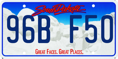 SD license plate 96BF50