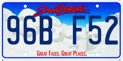 SD license plate 96BF52