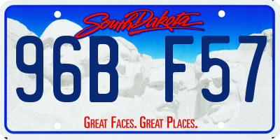 SD license plate 96BF57
