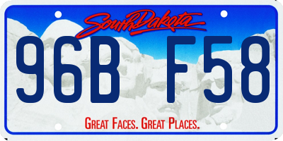SD license plate 96BF58