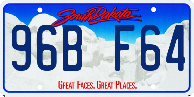 SD license plate 96BF64