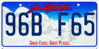 SD license plate 96BF65