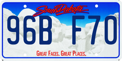 SD license plate 96BF70