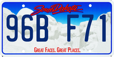SD license plate 96BF71