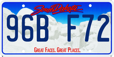SD license plate 96BF72