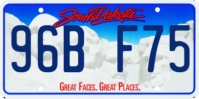 SD license plate 96BF75