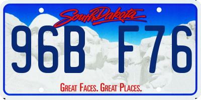 SD license plate 96BF76