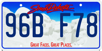 SD license plate 96BF78