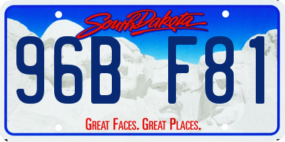 SD license plate 96BF81