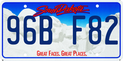 SD license plate 96BF82