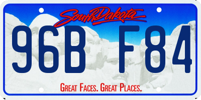 SD license plate 96BF84