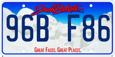 SD license plate 96BF86