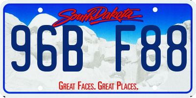 SD license plate 96BF88