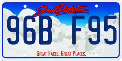 SD license plate 96BF95