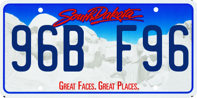 SD license plate 96BF96
