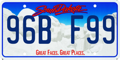 SD license plate 96BF99