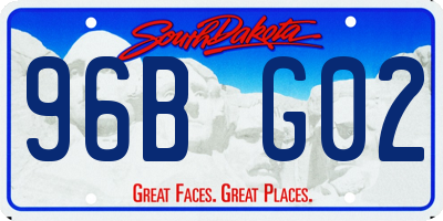 SD license plate 96BG02