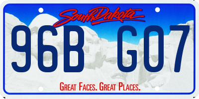 SD license plate 96BG07