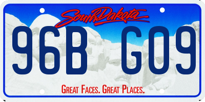 SD license plate 96BG09