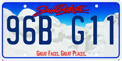SD license plate 96BG11
