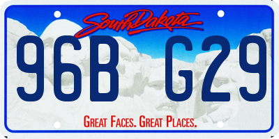 SD license plate 96BG29