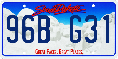 SD license plate 96BG31