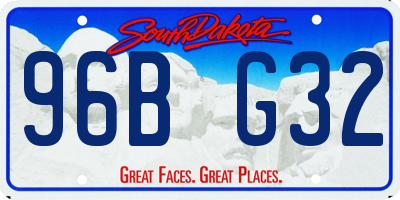 SD license plate 96BG32