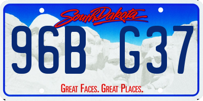 SD license plate 96BG37