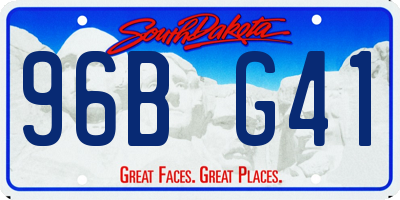 SD license plate 96BG41