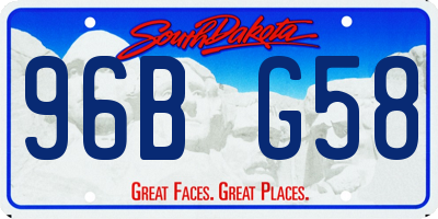 SD license plate 96BG58