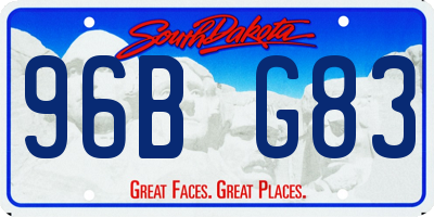 SD license plate 96BG83