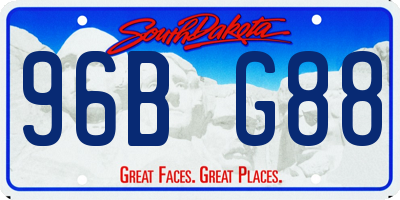 SD license plate 96BG88