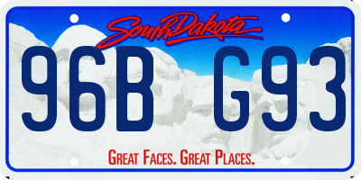 SD license plate 96BG93