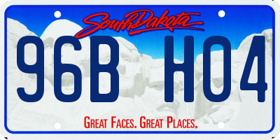 SD license plate 96BH04