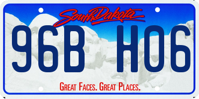 SD license plate 96BH06