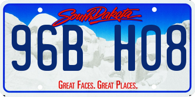 SD license plate 96BH08