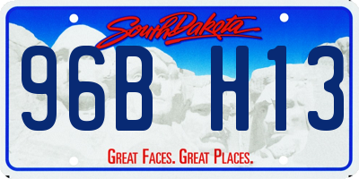 SD license plate 96BH13