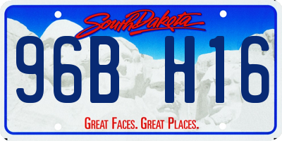 SD license plate 96BH16