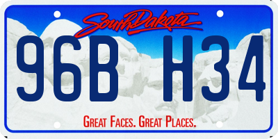 SD license plate 96BH34