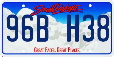 SD license plate 96BH38