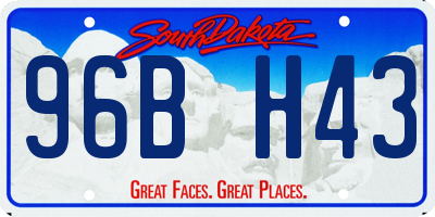 SD license plate 96BH43